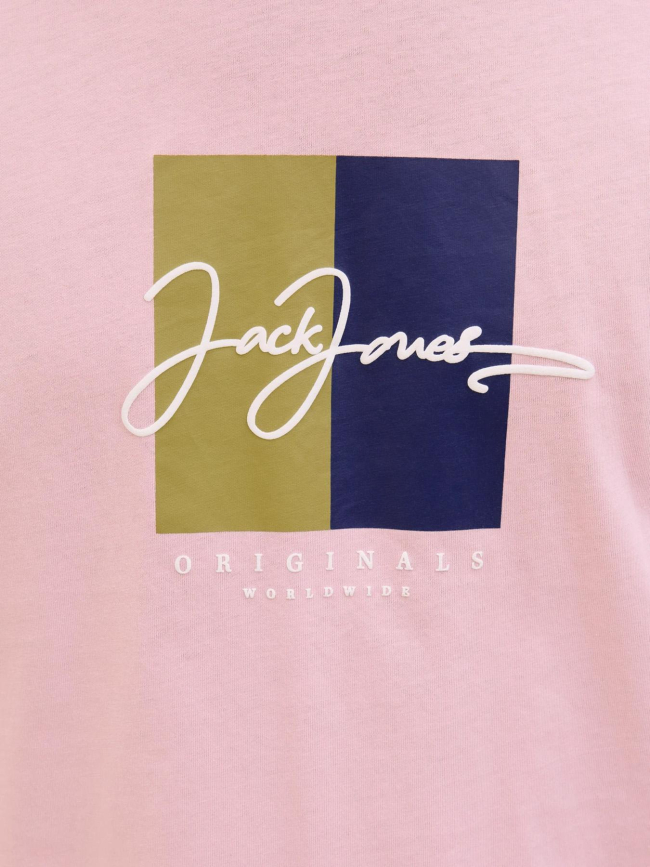 T-shirt frederiksberg box script rose homme - Jack & Jones