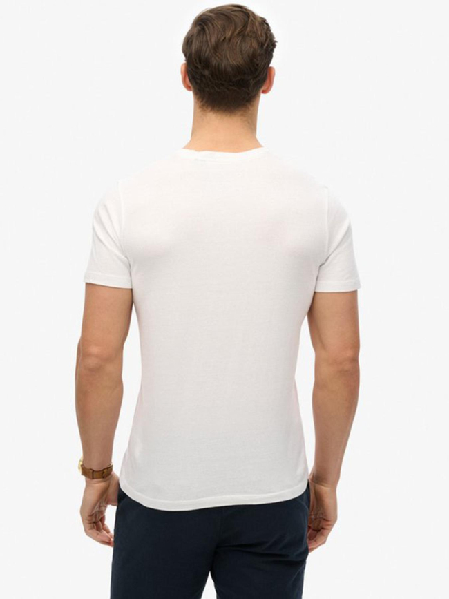 T-shirt crew slub optic blanc homme - Superdry