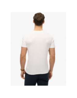 T-shirt crew slub optic blanc homme - Superdry