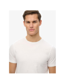 T-shirt crew slub optic blanc homme - Superdry