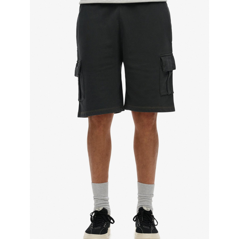 Short jogging cargo contrast stich gris homme - Superdry