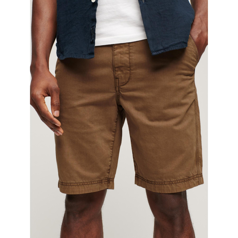 Short chino officier marron homme - Superdry
