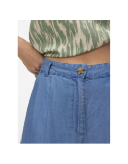Short fluide effet denim fleur bleu femme - Vero Moda