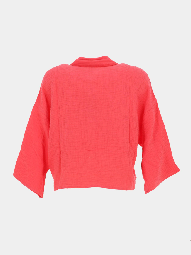 Chemisier crop gaz de coton natali rose femme - Vero Moda