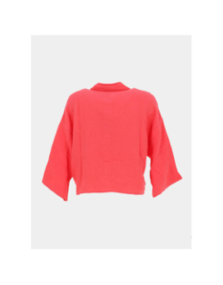 Chemisier crop gaz de coton natali rose femme - Vero Moda
