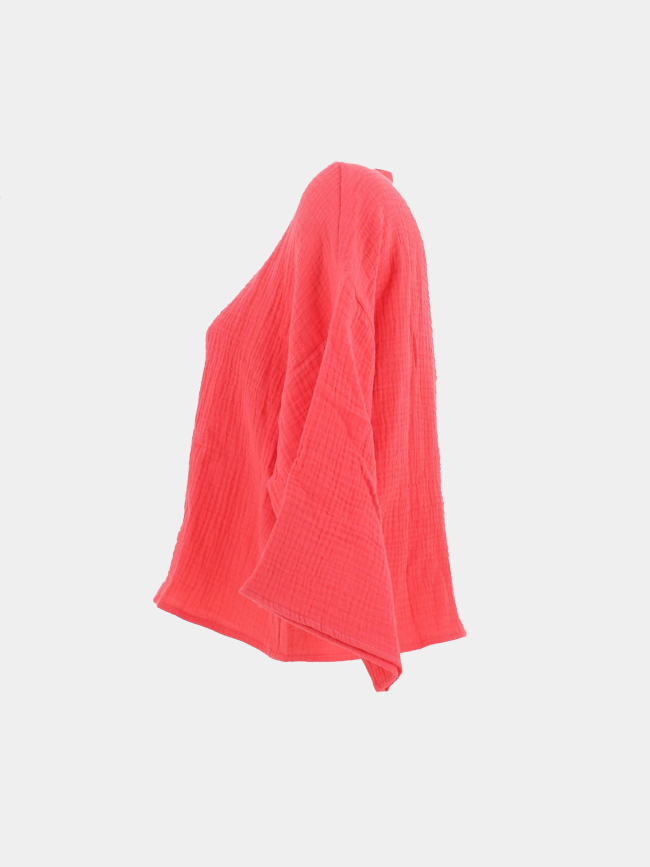 Chemisier crop gaz de coton natali rose femme - Vero Moda