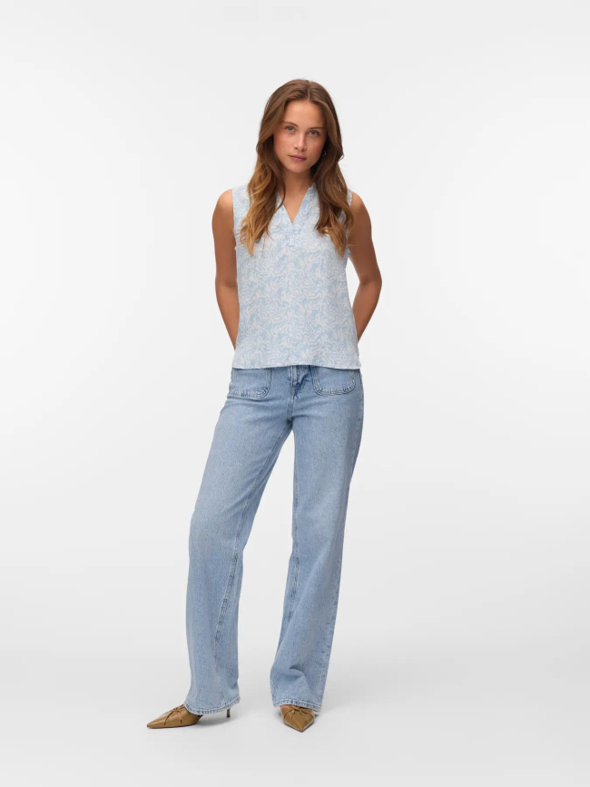 Débardeur imprimé harper bleu femme - Vero Moda