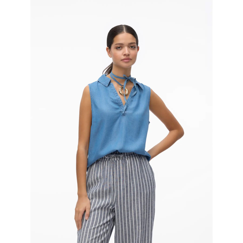 Débardeur effet denim harper bleu femme - Vero Moda