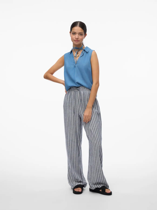 Débardeur effet denim harper bleu femme - Vero Moda