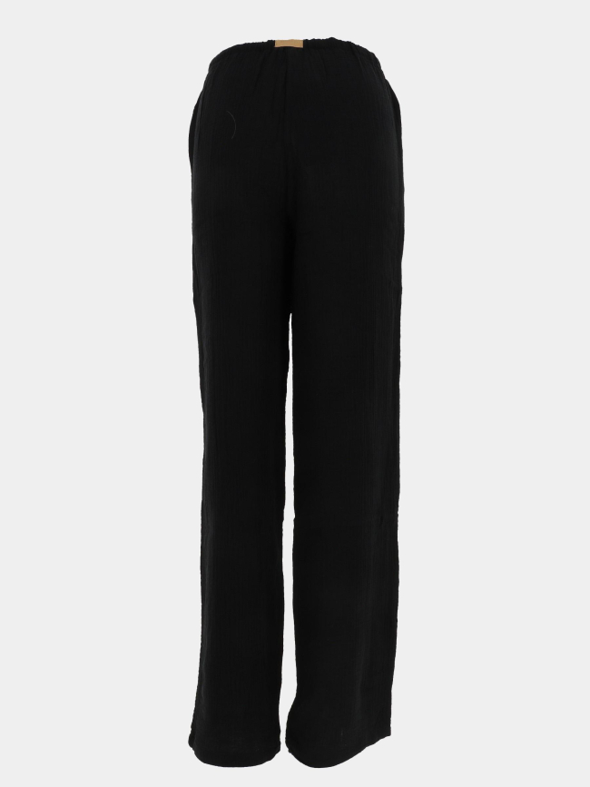 Pantalon de plage droit aurore noir femme - Happy & So