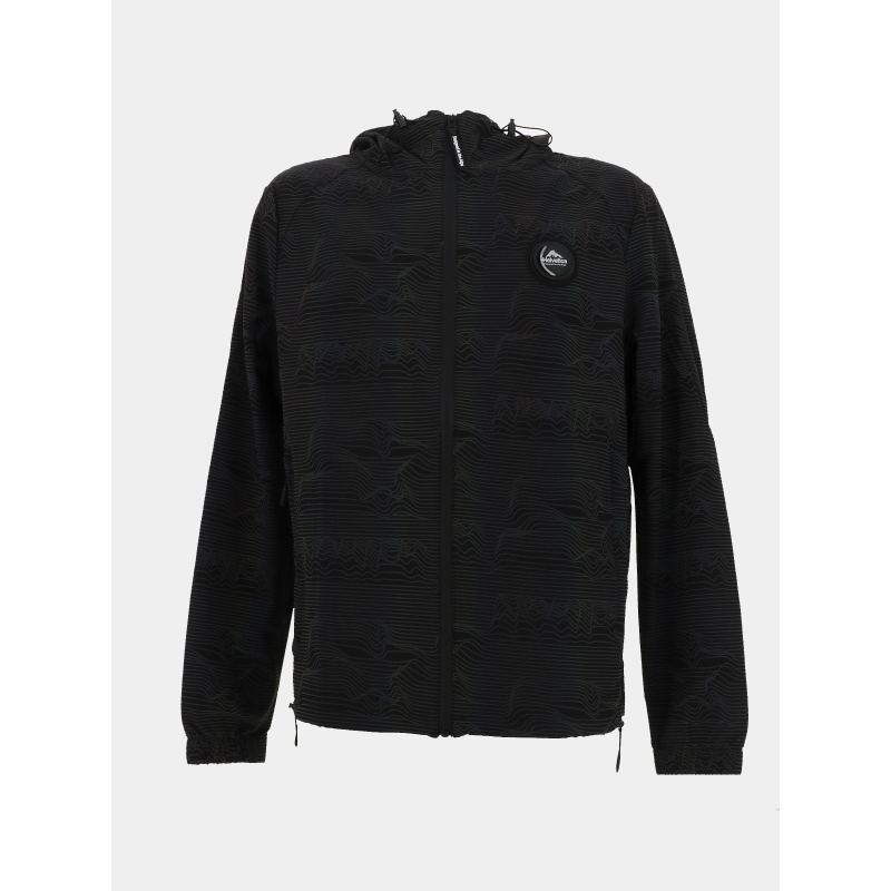 Veste à capuche réfléchissante ezra noir homme - Helvetica