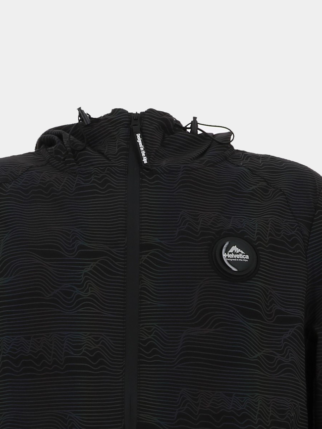 Veste à capuche réfléchissante ezra noir homme - Helvetica