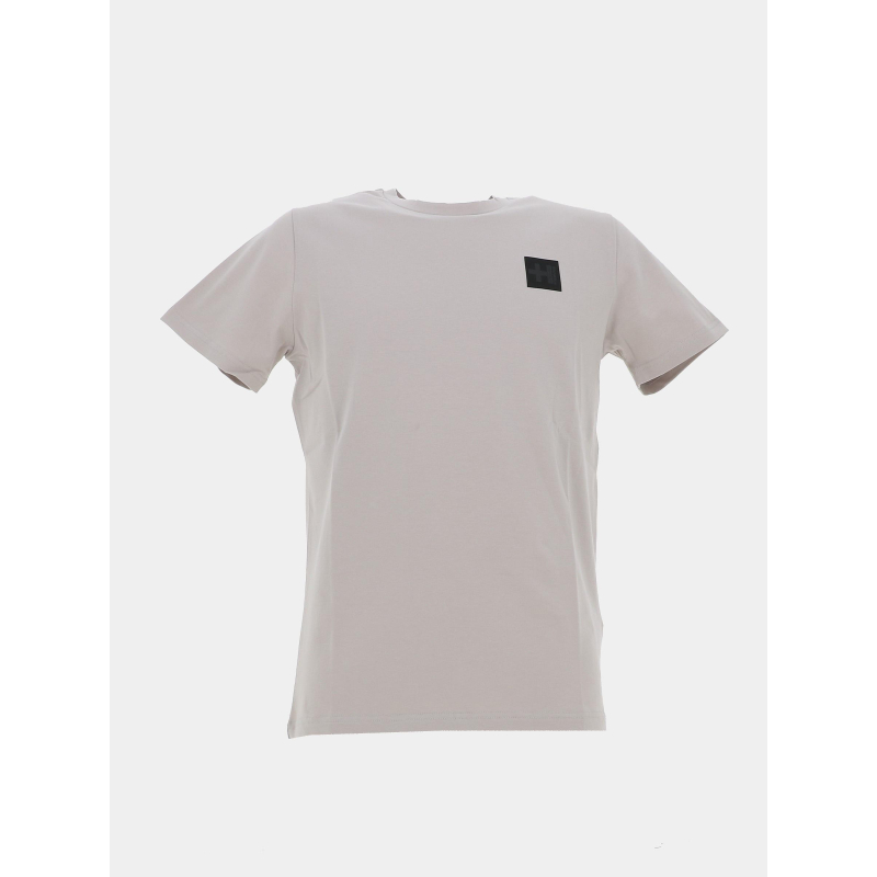 T-shirt uni logo limon gris clair homme - Helvetica