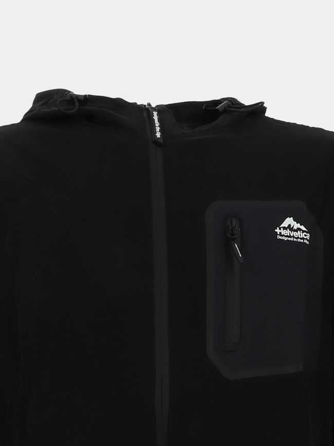 Veste à capuche terra noir homme - Helvetica