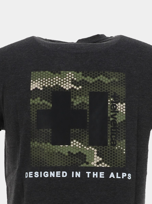 T-shirt blake chiné gris foncé homme - Helvetica