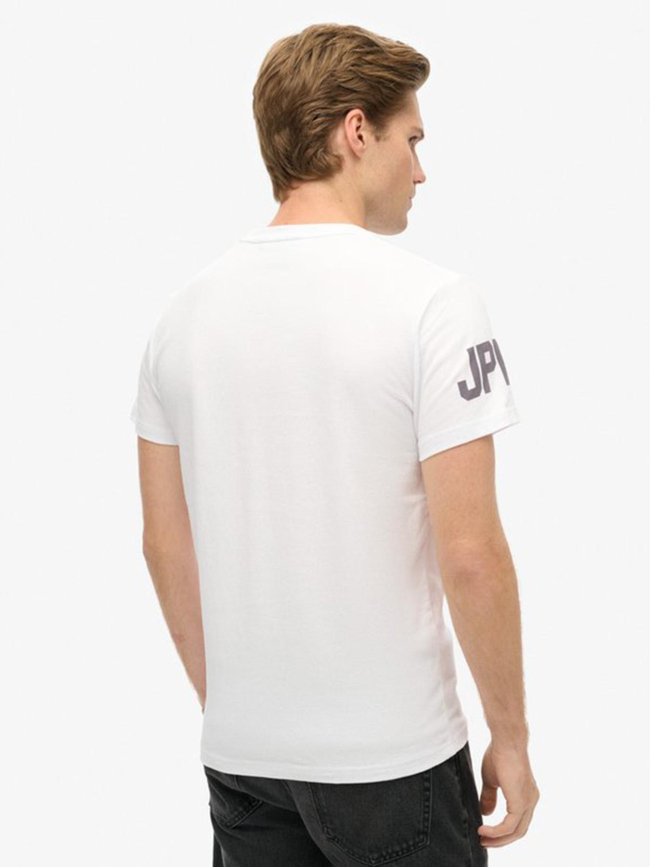 T-shirt vintage logo optic blanc homme - Superdry