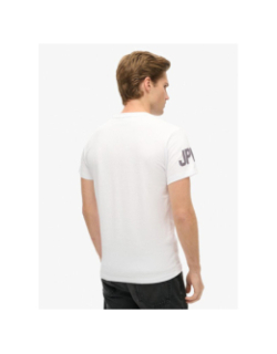 T-shirt vintage logo optic blanc homme - Superdry