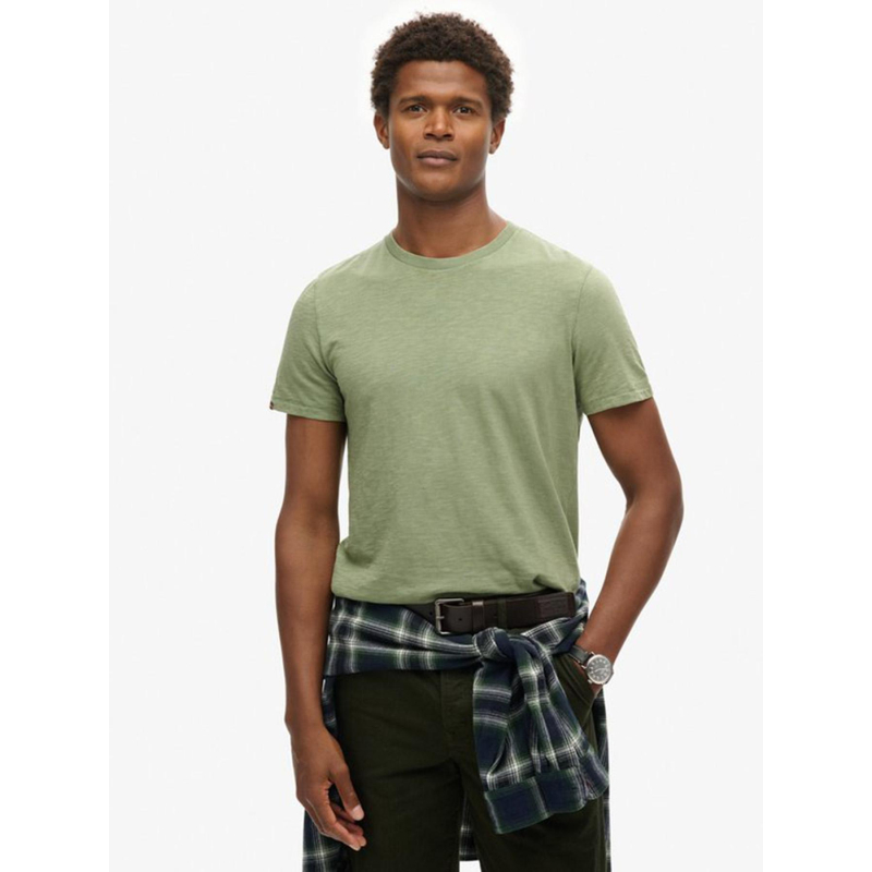 T-shirt crew slub sea spray kaki homme - Superdry