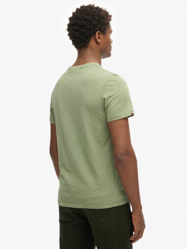 T-shirt crew slub sea spray kaki homme - Superdry