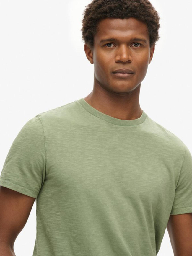 T-shirt crew slub sea spray kaki homme - Superdry