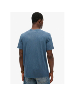 T-shirt crew slub dry slate bleu homme - Superdry