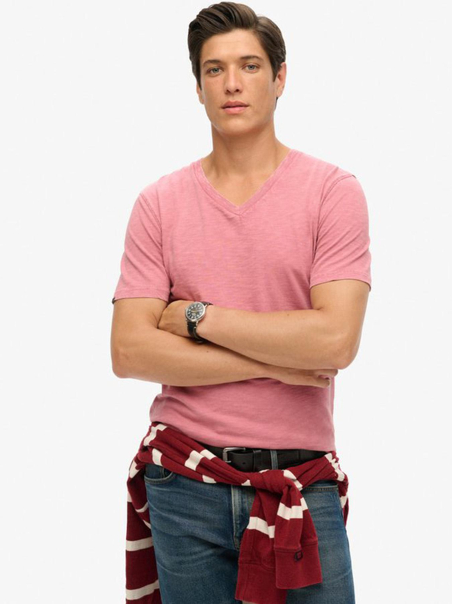 T-shirt col v mesa rose homme - Superdry
