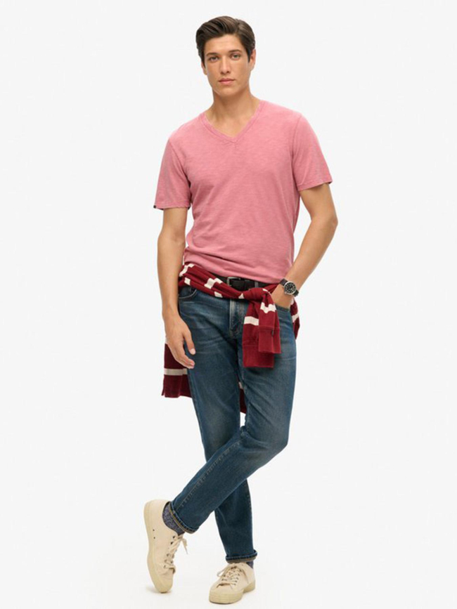 T-shirt col v mesa rose homme - Superdry