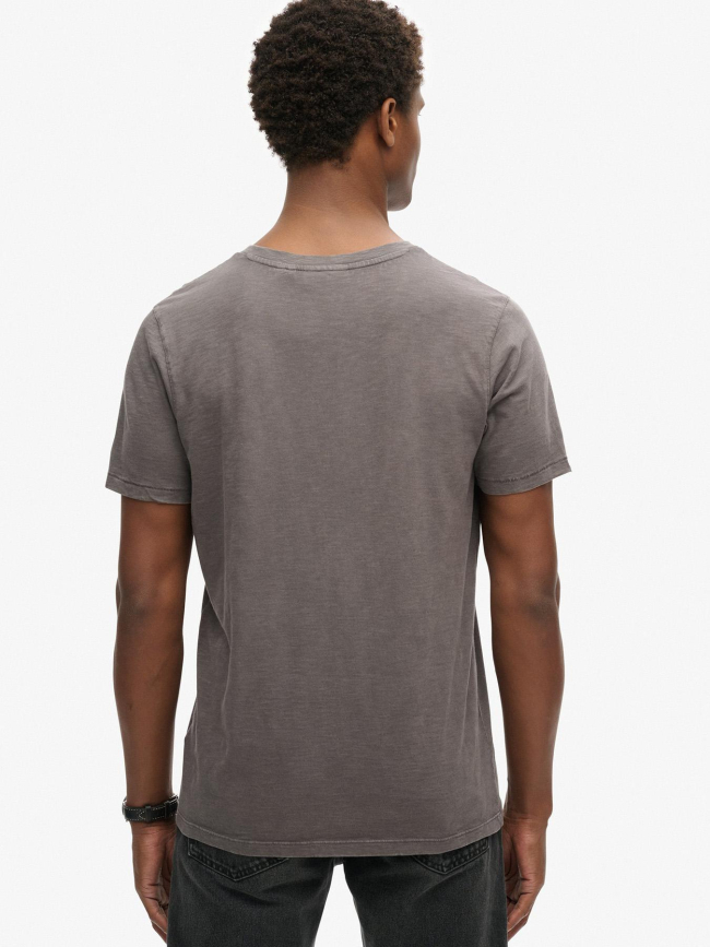 T-shirt col v gris homme - Superdry