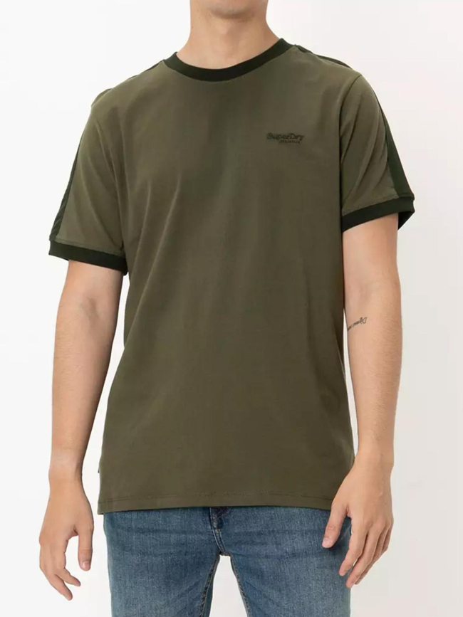 T-shirt logo retro vert homme - Superdry