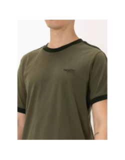 T-shirt logo retro vert homme - Superdry