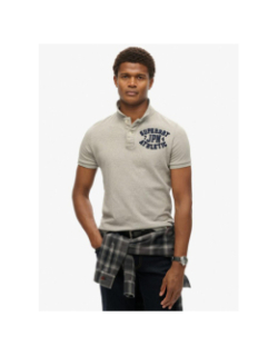 Polo vintage athletic gris homme - Superdry