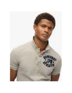 Polo vintage athletic gris homme - Superdry