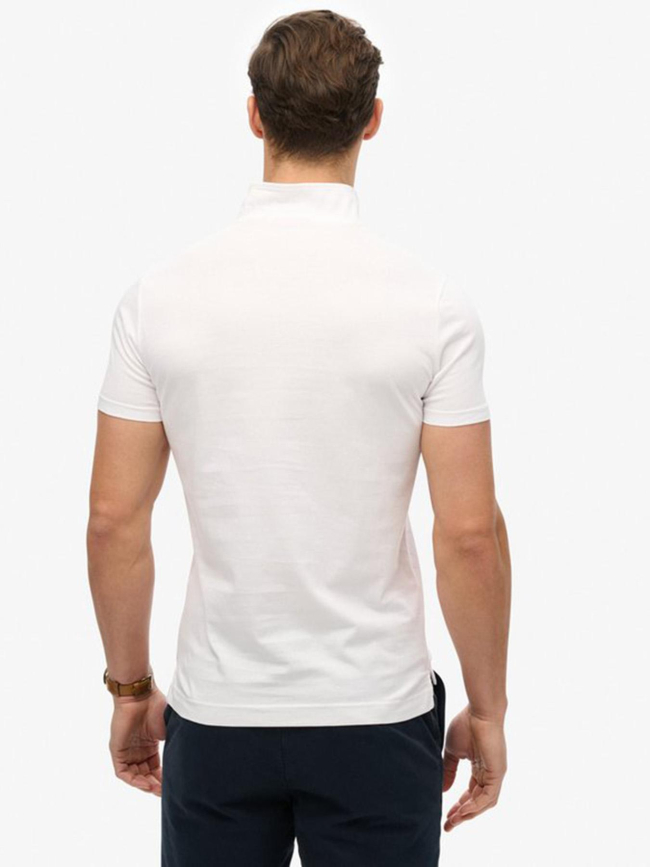 Polo essential logo neon blanc homme - Superdry