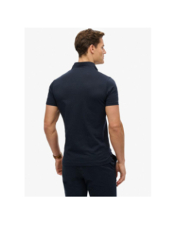 Polo essential logo neon bleu marine homme - Superdry