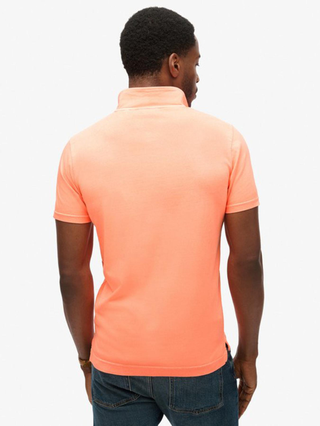 Polo essential logo neon fluo orange homme - Superdry