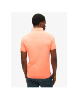 Polo essential logo neon fluo orange homme - Superdry