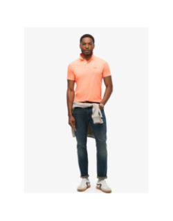 Polo essential logo neon fluo orange homme - Superdry