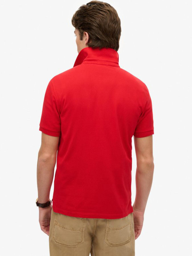 Polo city piqué rouge homme - Superdry