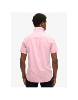 Chemise manches courtes oxford rose homme - Superdry