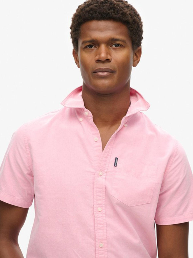 Chemise manches courtes oxford rose homme - Superdry