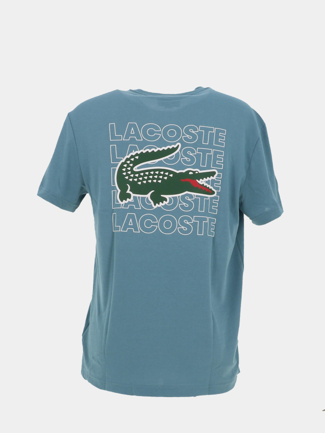 T-shirt urban apparel logo multiples bleu homme - Lacoste