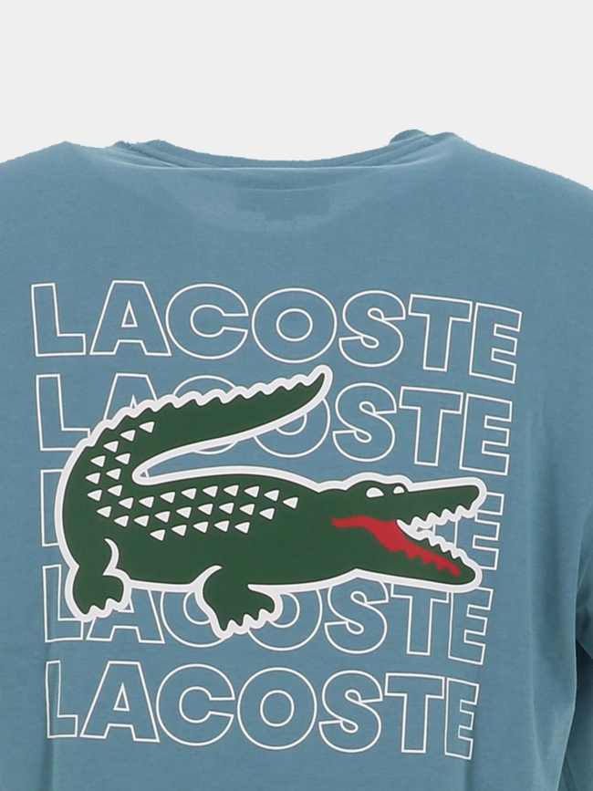 T-shirt urban apparel logo multiples bleu homme - Lacoste