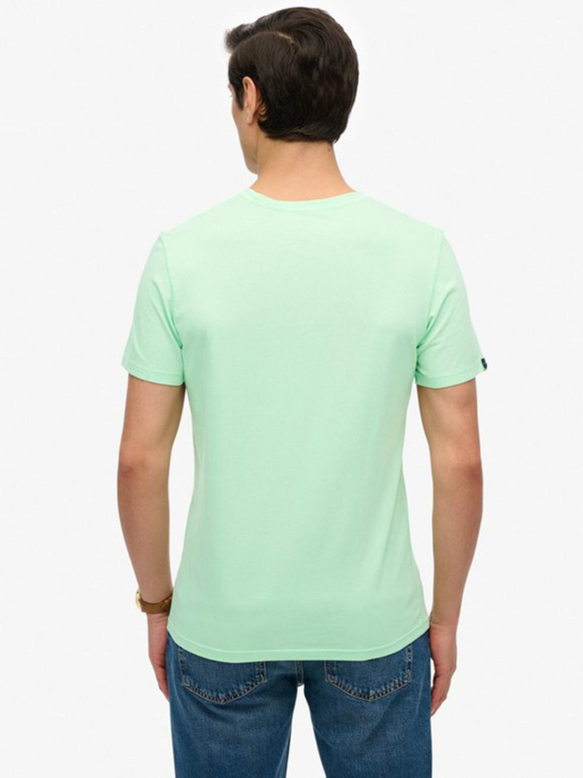 T-shirt classic essential vert homme - Superdry