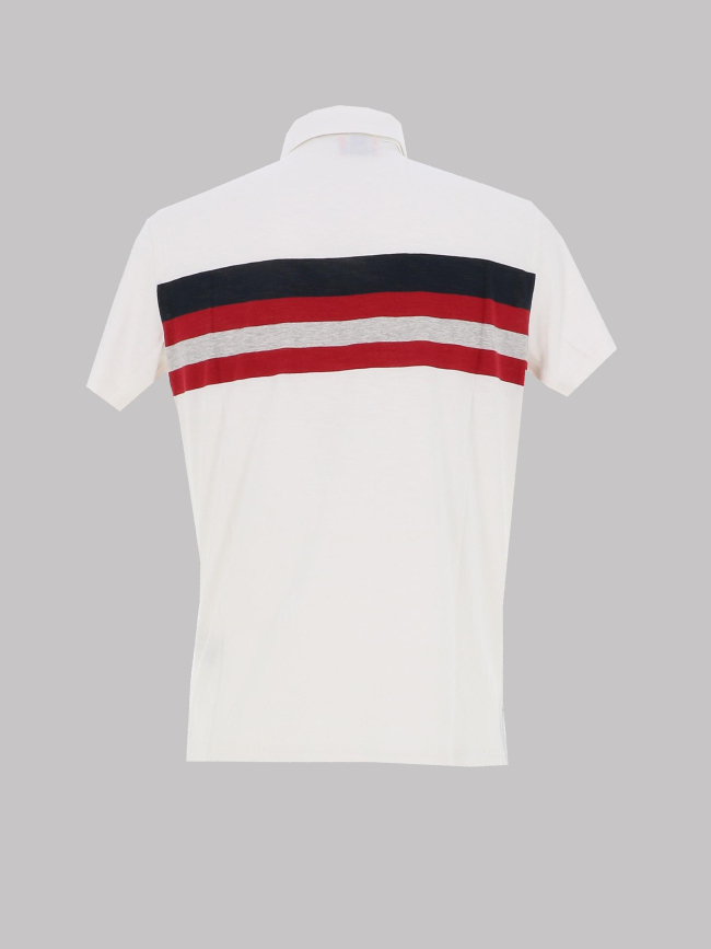 Polo léger stripe blanc homme - Superdry