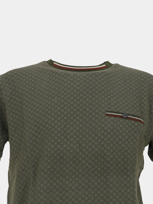 T-shirt en piqué de coton à motif kaki homme - Rms 26