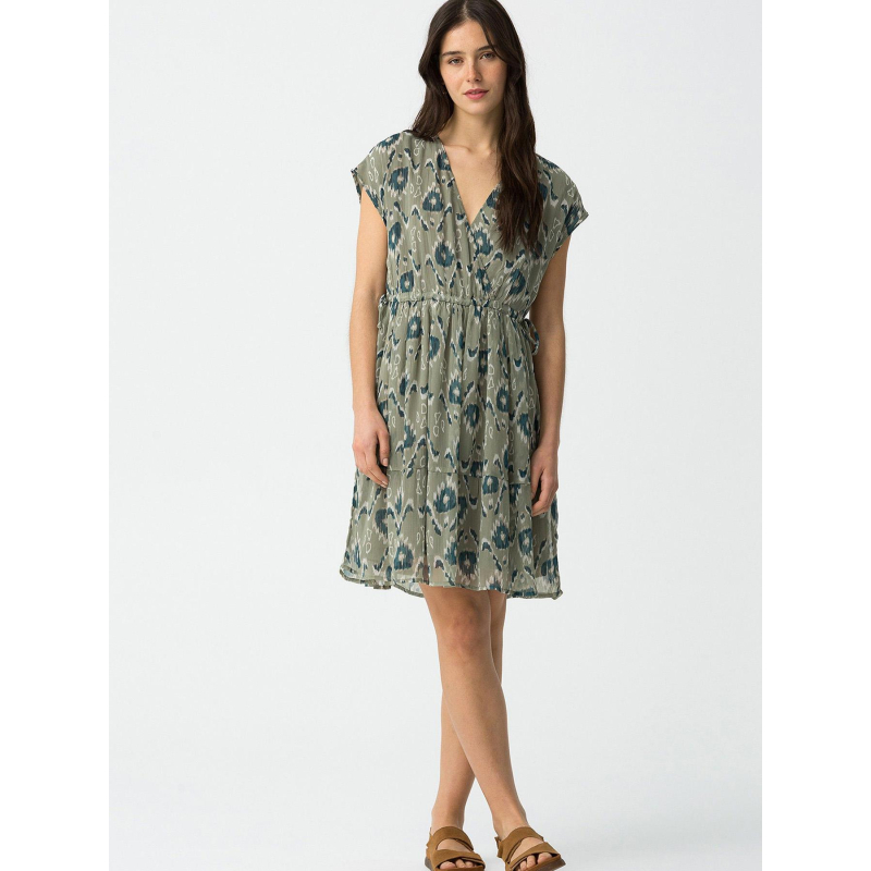 Robe courte imprimée toly vert femme - Tiffosi