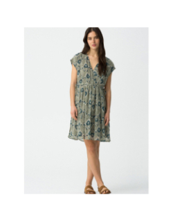 Robe courte imprimée toly vert femme - Tiffosi