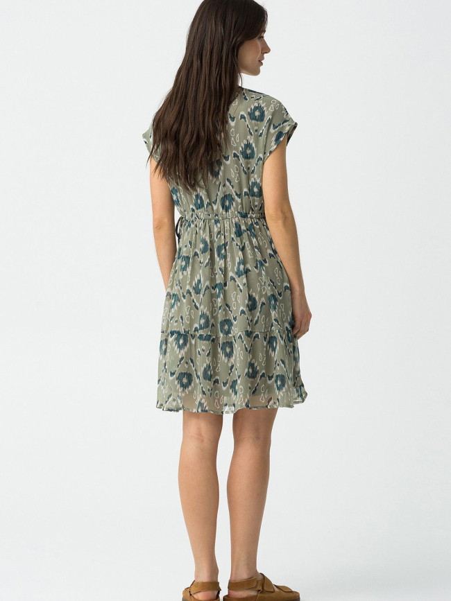 Robe courte imprimée toly vert femme - Tiffosi