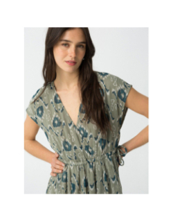 Robe courte imprimée toly vert femme - Tiffosi