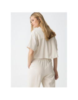 Chemise crop panache beige femme - Tiffosi